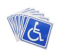KICHOUSE Disabled Parking Sign Wheelchair Symbol 6 Pack Adhesive Stickers Handicapped Parking Sticker for Car Window
