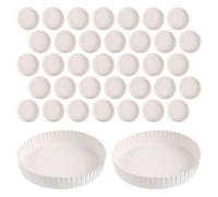 KICHOUSE Disposable White Paper Cup Drinking Lid with 7mm Straw Hole, Flat Design with Smooth Cutout, Universal Compatibility for Hot or Cold Beverages, for Cafes and Restaurants