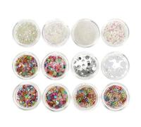 KICHOUSE DIY Supplies Makeup Sequins Shining No Pollution Sequin for Personal Use Professional Use Lip Gloss Glitter Makeup