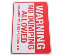 KICHOUSE Do Not Dump Sign with Legal Protection and High Efficiency Warning, Iron Material Warning Sign for Yard Gates and Commercial Areas, No Dumping Allowed Violators Will Be Prosecuted
