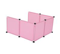 KICHOUSE Dog Litter Box Splash Guard High Wall Privacy Cover in Pink Stable Structure and Splash Protection, Portable Design for Home Use by Pet Owners
