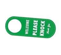 KICHOUSE Door Sign Privacy Door Sign Double-sided Leather Do Not Disturb Circular Opening, Easy Installation, Modern Style for Studying and Working Environments