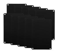 KICHOUSE Door Signs Blank Name Plates 10pcs Black Multi-function Aluminum for Engraving with Business Appearance and Formal Feeling Suitable for Cubicle Use