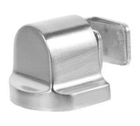 KICHOUSE Door Stopper Floor Mount Magnetic Door Stopper with Aluminum Alloy and Magnet Material Suitable for 3-15mm Thick Glass Silver Modern Simple Style Sound Absorbing Catch for Living