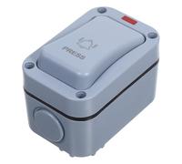 KICHOUSE Doorbell Push Indicator Waterproof Outdoor Button with Light, Abs Rectangular for and Mounted Waterproof Illuminated Opener School Humid Areas, Garage Gate