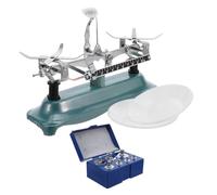 KICHOUSE Double Pan Mechanical Balance Scale with Calibration Weights Portable Science Lab Teaching Tool for Chemistry Physics Experiments in School Laboratory