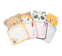 KICHOUSE Double-Sided Cartoon Dry Erase Board for Markers and Rope Multi-use Message and Writing Board for Home Office Classroom Study Animal Design Random Color
