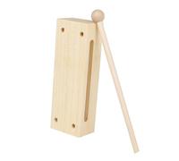 KICHOUSE Dual-tone Musical Woodblock Instrument for Boy Girl Educational Percussion Plaything with Mallet Enhances Sensory Development Creativity Handmade Wooden Orff Teaching Supply