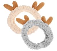 KICHOUSE Elastic Nylon Headbands Hairbands for Women 2pcs with Cartoon Ornament Comfortable and Breathable for Spa and Running Activities