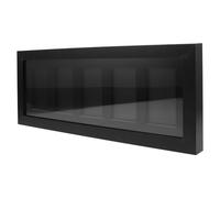 KICHOUSE Elegant Black Fibreboard Card Display Case with Wall Mount and Quickswap Structure Spacesaving Baseball Cards Display Wall Case and Exhibition