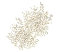 KICHOUSE Embroidered Applique Patches Cloud Pattern Luxury 10pcs White Iron-on Self-Adhesive Backing for DIY Sewing Crafts and Occasions