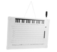 KICHOUSE Erasable Music Staff Lap Board with Magnetic Note Stickers Portable Dry Erase Teaching Board for Students Learning Music Notes and Keys Lightweight Compact Whiteboard for Fun