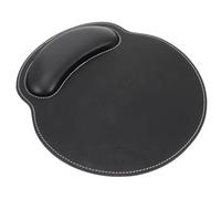 KICHOUSE Ergonomic Leather Mouse Mat with Memory Foam Wrist Rest and Skid-proof Bottom for Comfortable Gaming and Office Use at Home or Work