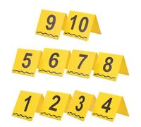 KICHOUSE Evidence Identification Placards 10Pcs V-Type Number Cards 1-10 with Scale Plastic Tags for Crime Scene Investigation and Detective Party Decorations