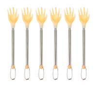 KICHOUSE Extendable Back Scratcher Set Scratching Stick 6pcs with Stainless Steel Design, Portable and Lightweight for Reaching Difficult Itches for Adults and Pregnant Women
