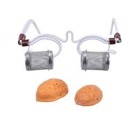 KICHOUSE Eye Lightweight and Comfortable to Wear Spectacle Frames for Eye Care with Iron Art Material and Walnut Shell Suitable as A