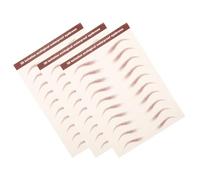 KICHOUSE Eyebrow Transfer Stickers, 3 Sheets 10 Pairs Per Sheet, Thick Hair-Like Design for Fuller Brows, Suitable for Uneven and Scarred Brows, Safe and Firm Adhesion