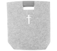 KICHOUSE Felt Bible Tote Bag Large Capacity Sturdy Handbag with Handle Convenient to Carry for Travel and Church Use, Unique Cross Pattern Design Christian Shopping Bag for Women