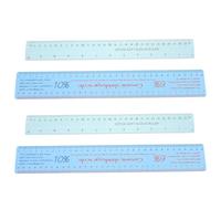 KICHOUSE Flexible Plastic Clay Shrinkage Ruler Accurate Measurement Tool 4pcs Adapting to Curved Surfaces for Pottery Modeling and Sculpting for Ceramics and Clay Crafting