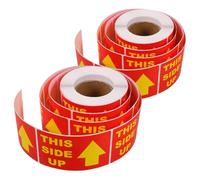 KICHOUSE Fragile Shipping Stickers This Side up Warning Labels for Logistics Environments and Packaging, Self-Adhesive Paper Material, Resistant to Damage, Leave No Residue, 2 Rolls