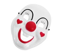 KICHOUSE Funny Clown Mask for Adults Women Vintage Plastic Halloween Costume Prop for Masquerade Party Cosplay Events Comfortable Fit Humorous Design for Carnival Celebrations