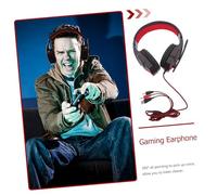 KICHOUSE Gaming Headset with Rotatable Noise Canceling Microphone Over-ear Wired Headphones with LED Lights Skin-friendly Stereo Sound for Gaming Communication and Immersive