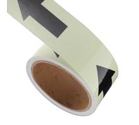 KICHOUSE Glow in The Dark Luminous Pvc Directional Tape, Single Arrow 5cm X 5m, Fluorescent Safety Tape for Indoor Navigation and Stage Guidance