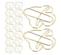 KICHOUSE Golden Mushroom Paper Clips and Streamlining Workflow for Organizing Documents 20pcs Decorative Clips Iron Material, for Home and School Office Supplies