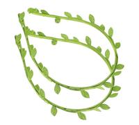 KICHOUSE Green Artificial Vine Headpiece 2Pcs Leaf Hair Band for Women Birthday Wedding Party Elastic and Lightweight