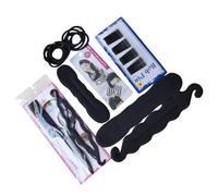 KICHOUSE Hair Bun Maker and Hair Braiding Tools Kit for Adults, Iron Material Black Colour, for Creating Different Hairstyles like French Twist and Donut Buns, for Weddings and Running