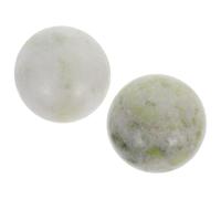 KICHOUSE Hand Exercise Balls 2pcs for Hand Therapy and Fitness Light Green Jade with Ergonomic Design and Portable Storage Box, for Meditation and Stress Relief