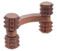 KICHOUSE Handheld Massager Roller Back Massager Roller Wood Material Coffee Colour Tight Muscles Physical Exercise Simple Exercises Full Body Four-Wheel Massage Tool