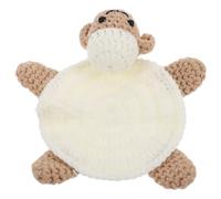 KICHOUSE Handmade White Yarn Sheep-shaped Drink Coasters with Nonslip Protection, Rustic Cute Farmhouse Style Desk Accessories for Home and Office