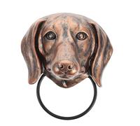 KICHOUSE Heavy Duty Resin Animal Head Retro Decorative Door Pull Handle Door Knocker in Golden Finish Traditional Style with Antique Finish in Homes