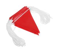 KICHOUSE High Visibility Safety Warning Flags Tear Resistant Red Pennant Banner for Construction Traffic Control Outdoor Boundary Marking Warning Flag for Roadwork and Event Safety