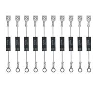 KICHOUSE High Voltage Diode and High-efficiency Technology 10pcs for Microwave Oven Replacement Short Circuit Abs and Copper Material, Suitable for Home Microwave Oven Repair