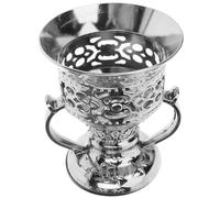 KICHOUSE Incense Burner Metal Incense Holder Silver Rustic Delicate Decorative Purifying The Air Iron for Zen Room and Cafe