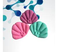 KICHOUSE Inflatable Bath Pillow Set Soft Pvc Material with Cups 3pcs for Neck and Back Support, Easy to Store Spa Pillow Random Color Suitable for Home Bathtub Relaxation