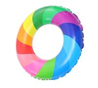 KICHOUSE Inflatable Rainbow Pool Swim Ring Safety Floating Ring for Adults Design for Beach Lake Pool Fun Portable Easy to Use Floating Accessory