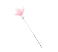 KICHOUSE Interactive Cat Teaser Stick Made of Plastic for Playing with Jingle Bell Feather Keeps Kitten Healthy and Active, Suitable for Cats and Kittens