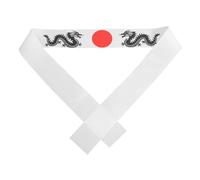 KICHOUSE Japanese Samurai Headband for Men White Polyester Fiber Cooking Headband with Versatile Use and Damage Resistant Features for Karate and Work