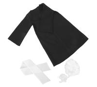 KICHOUSE Judge Costume Set Robe and White Court Wig for Boys and Role Play and School Performances, Unisex Judge Lawyer Outfit for Halloween and Theme Parties