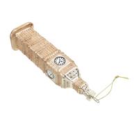 KICHOUSE London Clock Tower Hanging Ornament Glass Decorative Hanging Ornament Artistic Touch and Creative Design for Bedroom and Study Home Decor