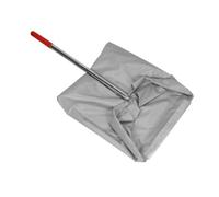 KICHOUSE Long Handled Dustpan Windproof Bag Heavy Duty Cloth Garbage Holder for Outdoor Use Sturdy Sanitation Tool for Workers Grey Color