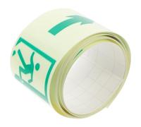 KICHOUSE Luminous Film Safety Warning Decal Tape for Emergency Exit Routes and Safety Paths Enhanced Visibility and Easy Installation, 1 Roll of Direction Symbol Sticker
