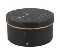 KICHOUSE Luxury Black Marble Design round Bouquet Packaging Box for Preserved Flowers and Flower Bouquets Beautifully Packaged with Exquisite Packaging for Graduation W ifts and Wedding