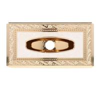 KICHOUSE Luxury Golden Acrylic Tissue Box Organizer Tissue Case Cover with Open Lid Bottom Resisting Daily Wear and Tear for Home Hotel Living Room Decor