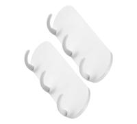 KICHOUSE Magnetic Key Holder Easy to Attach and Remove Three Hooks for Wall Mounting Organising Keys and Small Items, Sl nd Modern Design in White for Kitchen, Laundry and Home