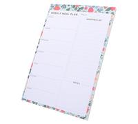 KICHOUSE Magnetic Meal Planner with Tear-off Grocery List for Tracking Diet Programs 60 Sheets Paper Notepad Simple and Modern Style for Fridge for Home Decor and Kitchen Organisation
