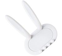 KICHOUSE Magnetic Wall Hook Bathroom Abs Material Easy to Install Rabbit Shape Toothbrush Holder for Rubber Magnet, White Wall-Mounted Hair Tie Organizer for Bathroom Decoration and